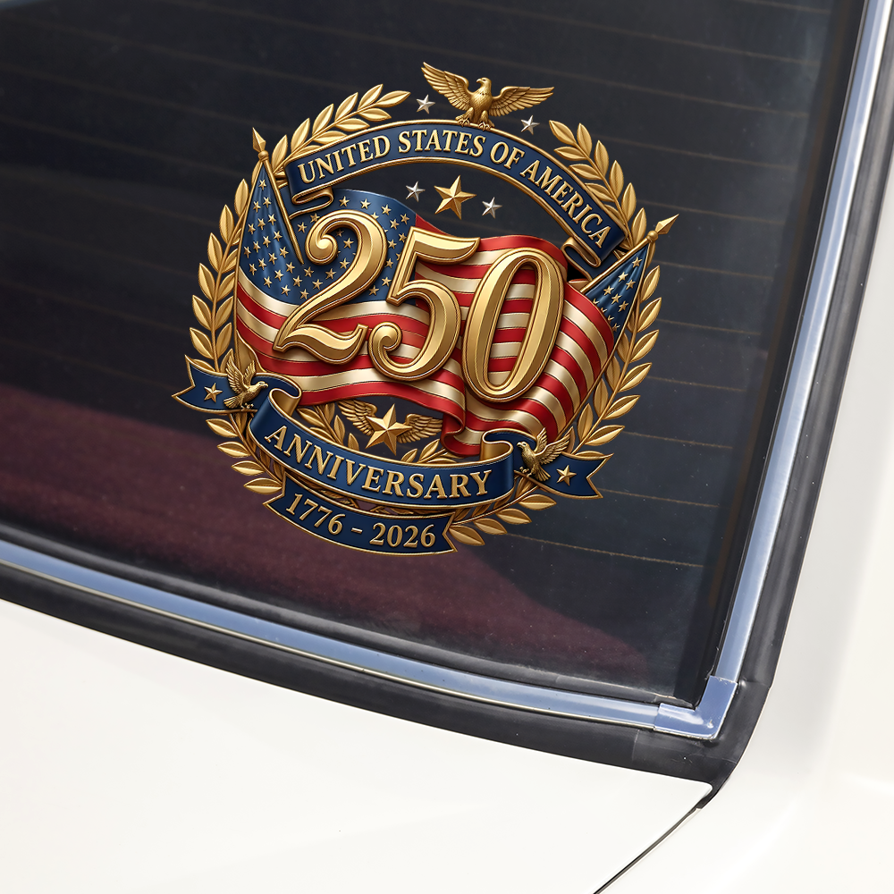 250th Anniversary USA Patriotic Semiquincentennial Car Window Decal Sticker HA75 920666