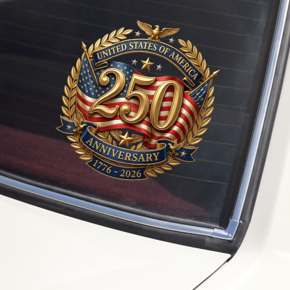 250th Anniversary USA Patriotic Semiquincentennial Car Window Decal Sticker HA75 920666