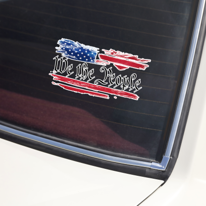 US Flag We The People Car Sticker TH10 898349
