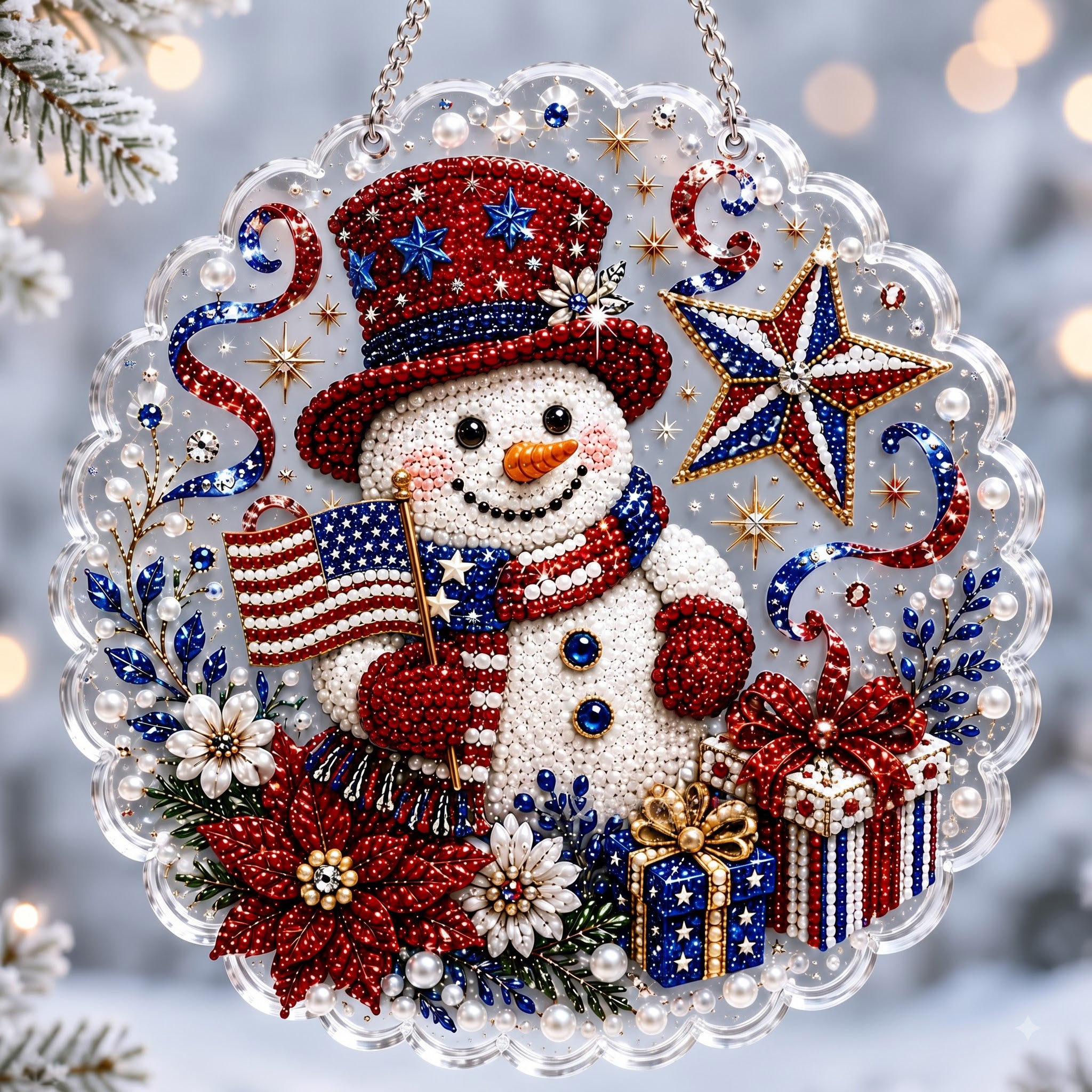  🎅✨DIY Christmas Pearl Diamond Art Hanging Ornament Kit