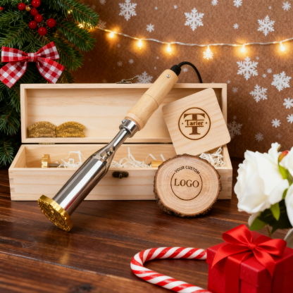 Personalized Branding Iron for Woodworking, Custom Electric Iron with Logo Stamp, Holiday Gift Idea for Him