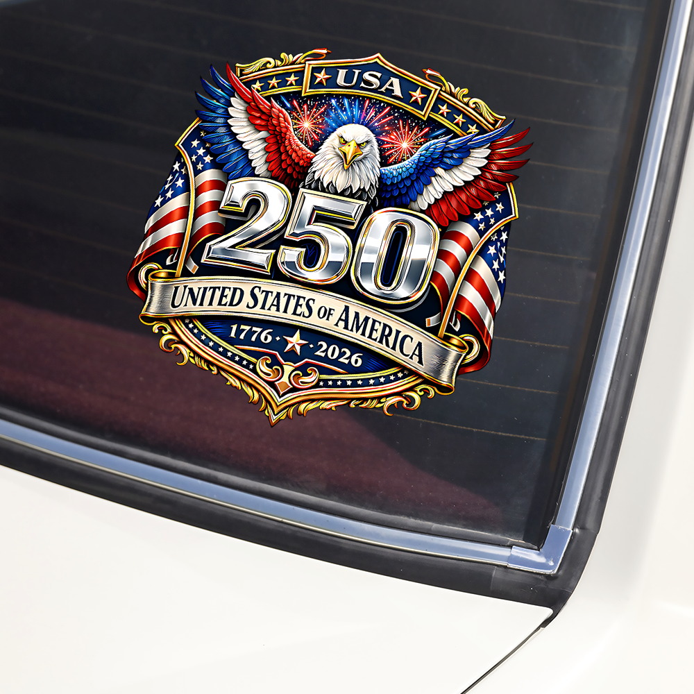 United States of America 1776–2026 USA 250th Anniversary Car Window Decal Sticker HA75 920664