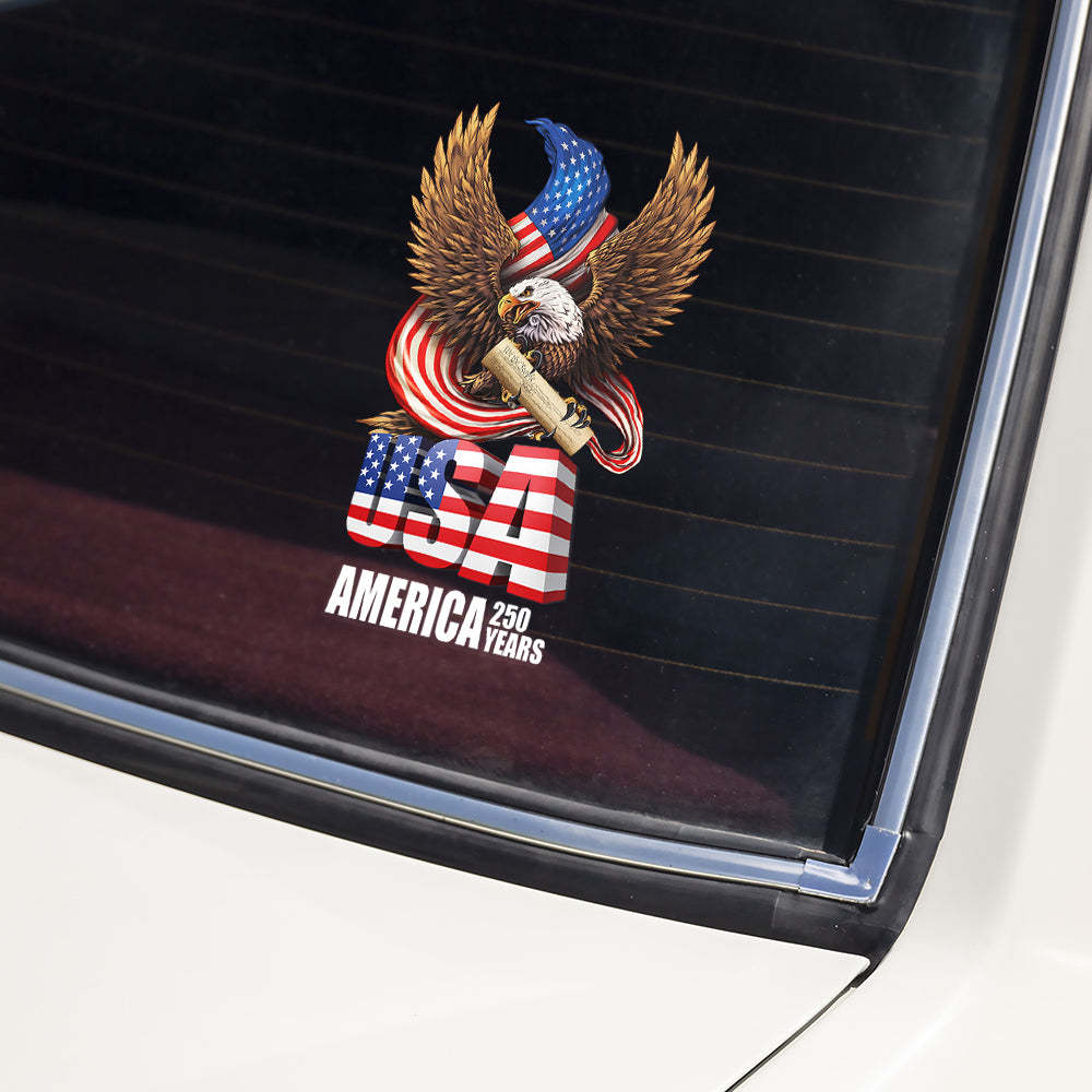 USA America 250 Years Eagle US Flag Car Window Decal Sticker HA75 898730