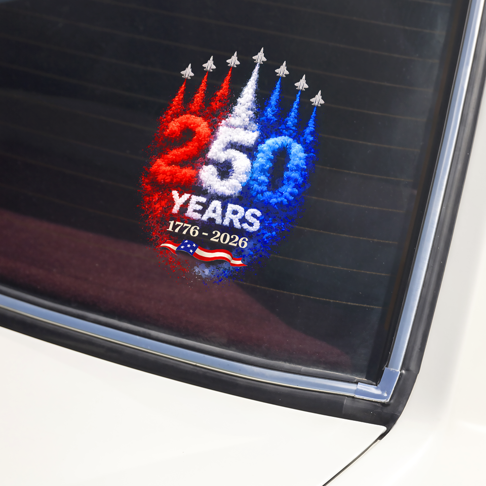 USA 250th Anniversary Rocket – America Rising Freedom Patriotic Car Window Decal Sticker LM32 899379