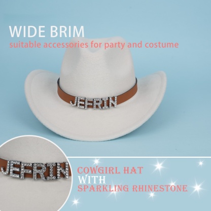 Bride Cowboy Hat with Veil Custom Cowgirl Hats for Women Western Rhinestone Bride Cowgirl Hat Bachelorette Party Accessories