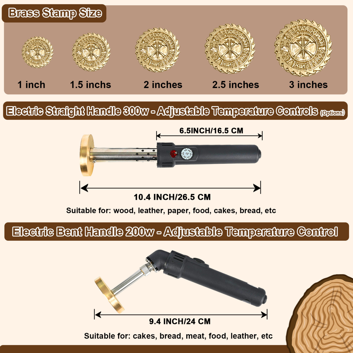 Custom Electric Branding Iron for Wood, Adjustable Temperature Controlled Branding Iron, Wood Burning Stamp, Personalized Logo Metal Branding Iron for Leather Burger, DIY Woodworking Tools