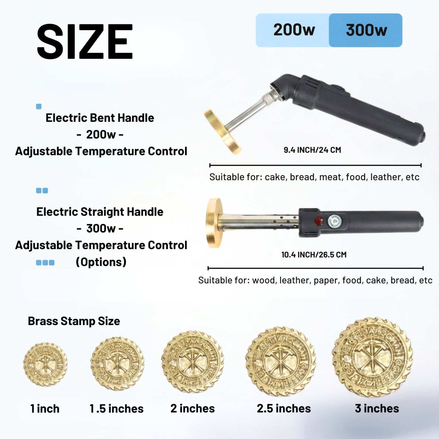 Custom Electric Branding Iron with Stand, Personalized Logo Metal Stamp for Wood Leather Food, Temperature Controlled Woodworking Tools for DIY Makers, Wood Burning Tools with Letter