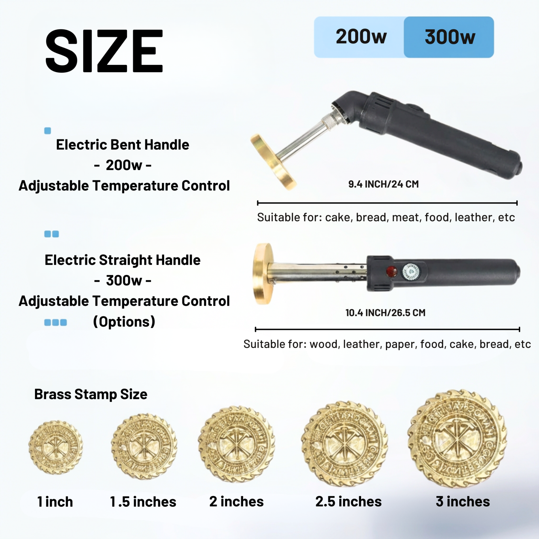 Custom Electric Branding Iron with Stand, Personalized Logo Metal Stamp for Wood Leather Food, Temperature Controlled Woodworking Tools for DIY Makers, Wood Burning Tools with Letter