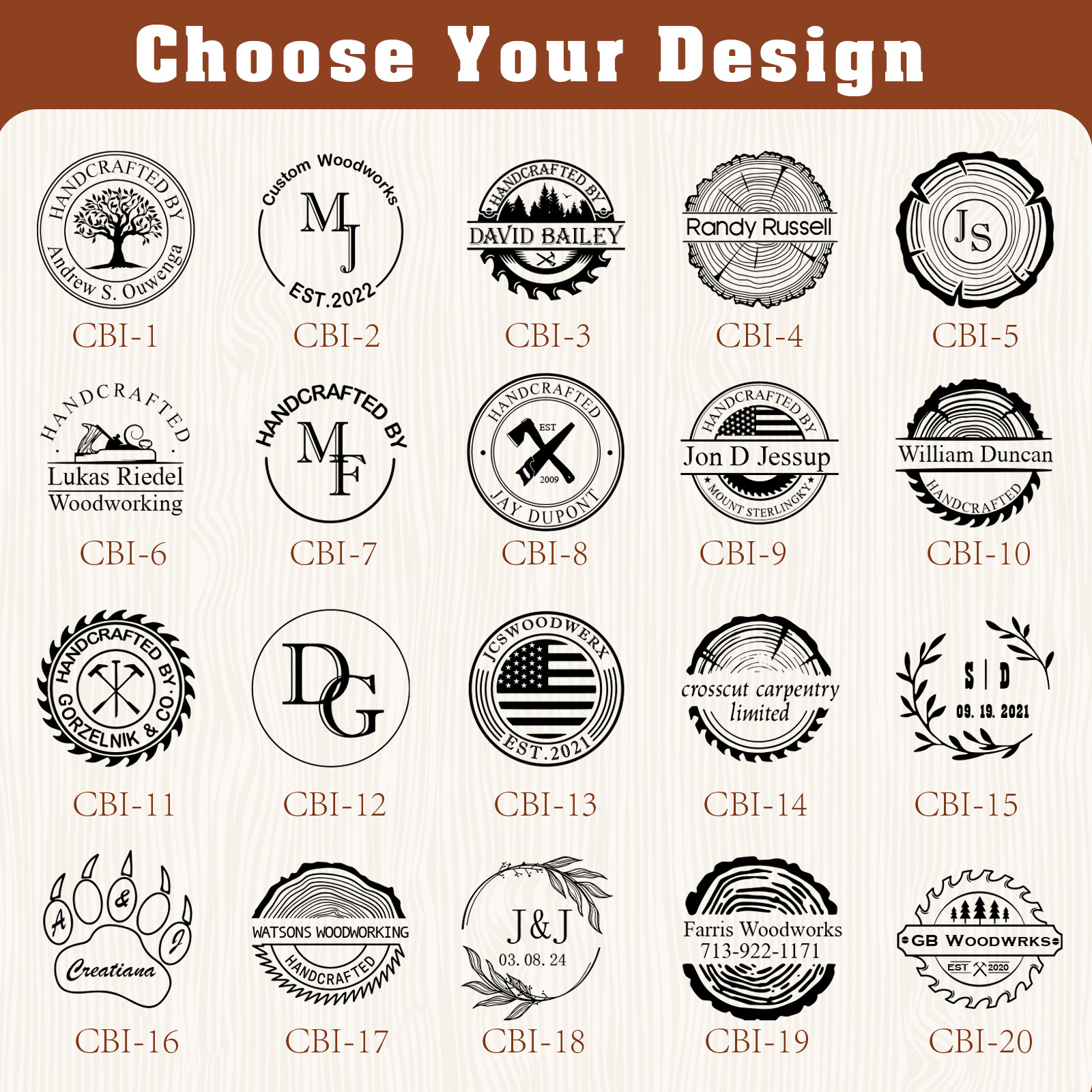 Personalized Electric Branding Iron for Wood, Temperature-Controlled Monogram Logo Stamp, Custom Leather Stamps, Handmade Design Weddings Stamper, Customized Woodworking Burning Tool with Letters