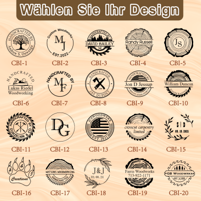 Elektrisches personalisiertes Brandeisen für Holz mit Logo, Messing Brennstempel mit Temperaturregelung, für Leder und Holzarbeiten, Branding Tool für Handwerk und DIY