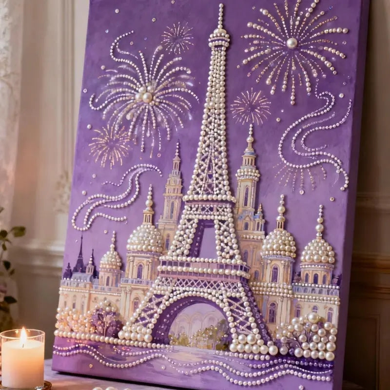 Halloween Ghost Pearl Art DIY Kit, Spooky Cute 3D Diamond Painting Crafts for Adults, DIY Fall Home Decor Wall Art, Beginner DIY Seasonal Party Gift