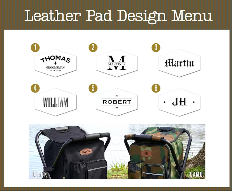 Personalized Cooler Chair, Embroidery Backpack or Matching Cap, Custom Outdoor Lovers Gifts, Fishing Gifts for Men