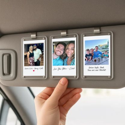 Personalized Photo Couple Car Visor Clip, Girl Friend Boy Friend Photo Keepsake, Sun Car Visor, Romantic Photo Gift for Him, Christmas gifts