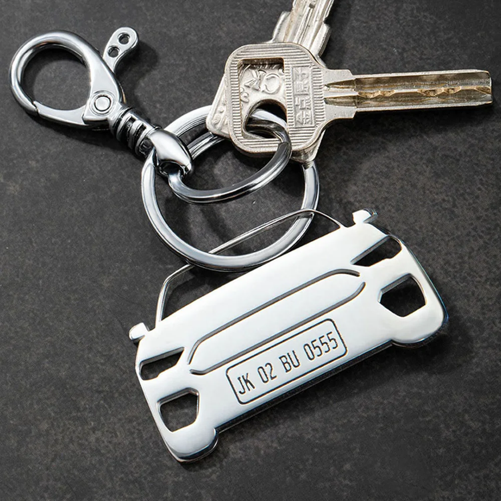 Personalized Car Keychain In Any Model with Number Plate Info Birthday Gift for Car Enthusiast