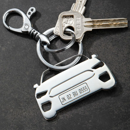 Personalized Car Keychain In Any Model with Number Plate Info Birthday Gift for Car Enthusiast