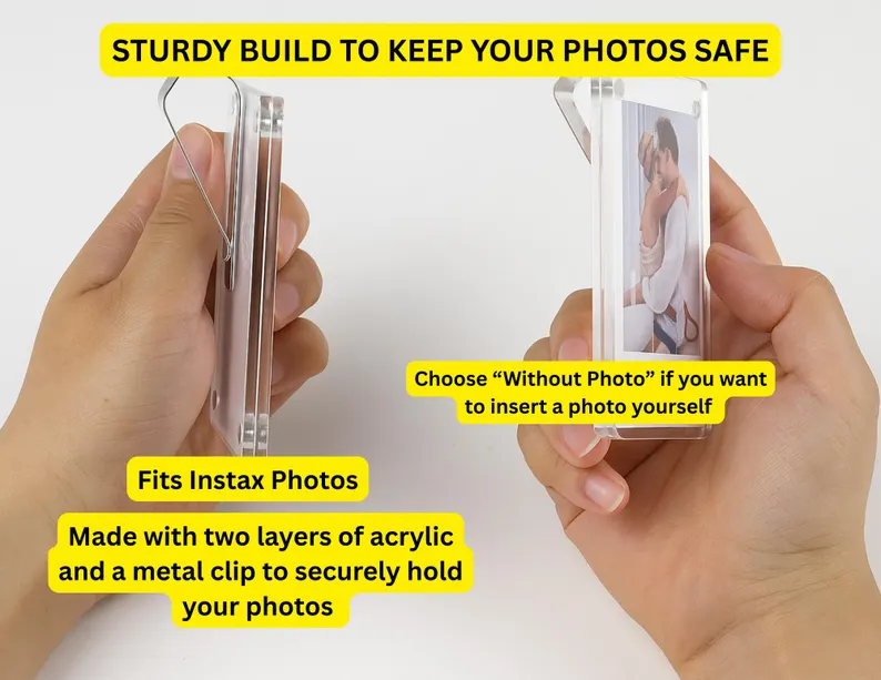 Custom Car Visor Photo Clip | Sleek Personalized Acrylic Sun Visor Decor Gift | Pet, Family, Photo Clip for Car Interior, Dad, Mom