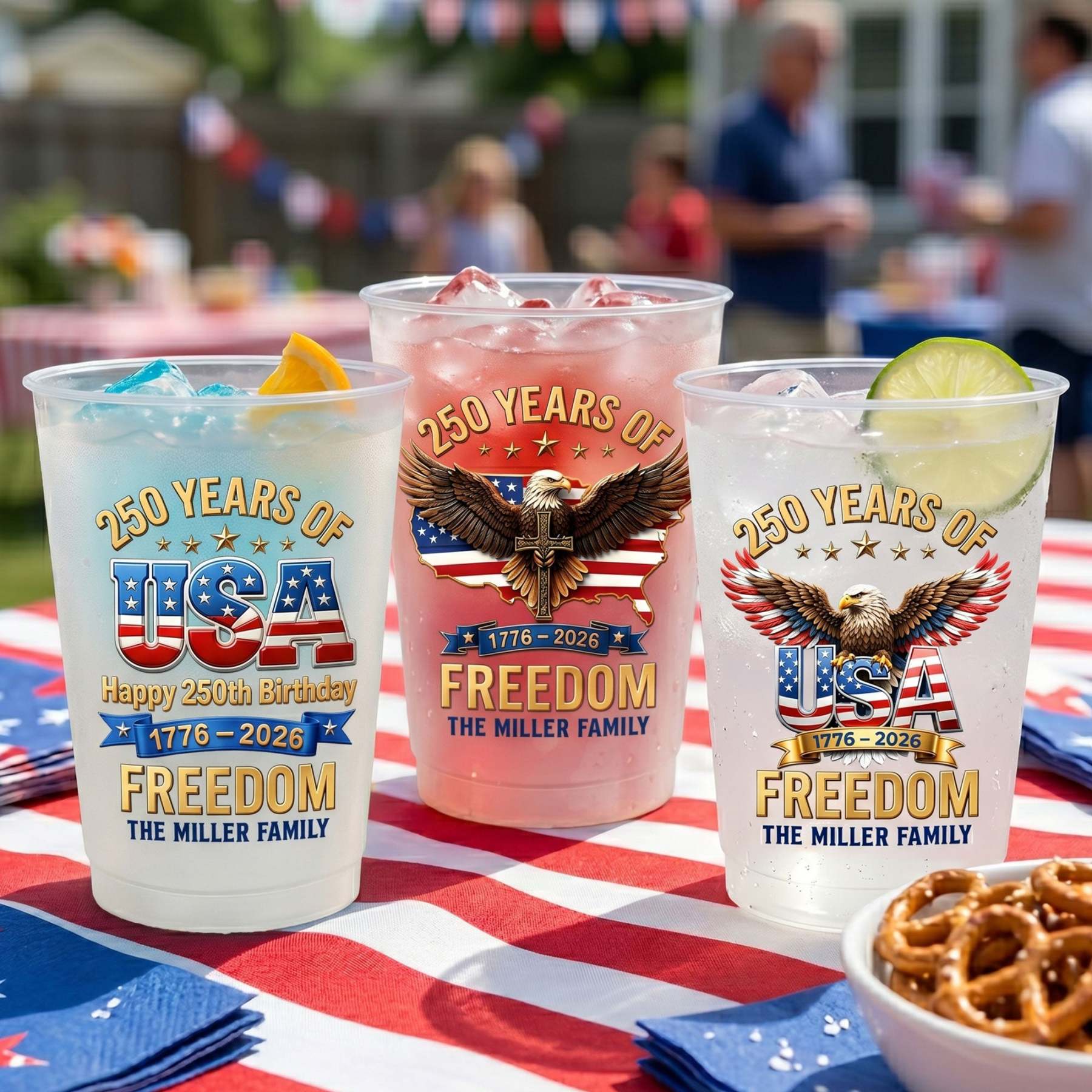 250 Years Of Freedom - Personalized Cups