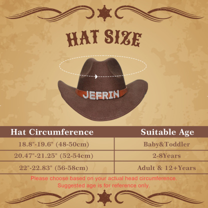 Personalized Cowboy Hats for Women, Rhinestone Cowgirl Hat for Girls kids Adult, Bride Cowgirl Hat Bachelorette Wedding