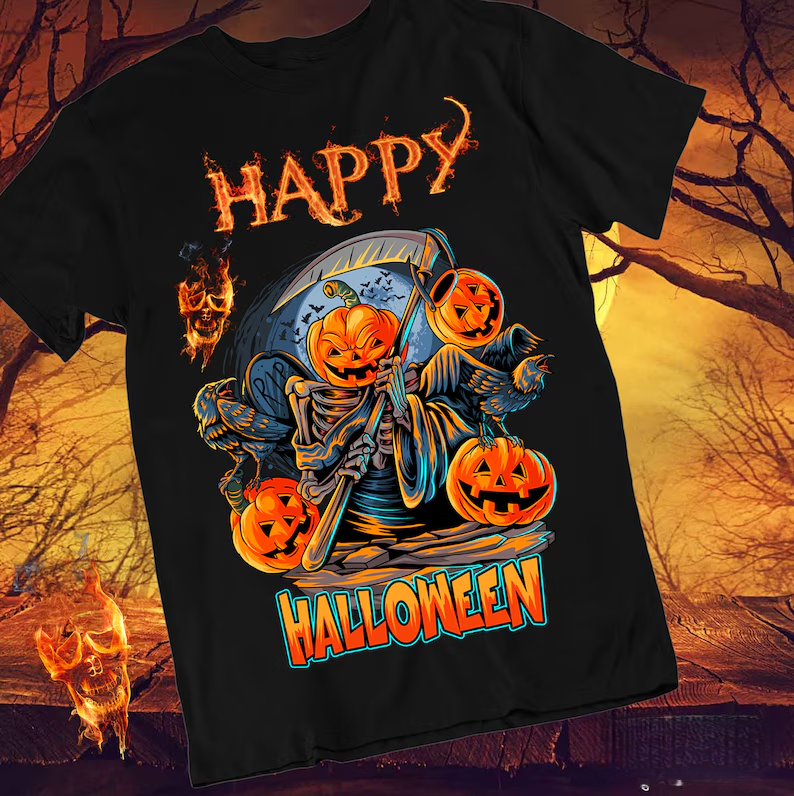 Happy Halloween Shirt: Scary Pumpkin Party Tee