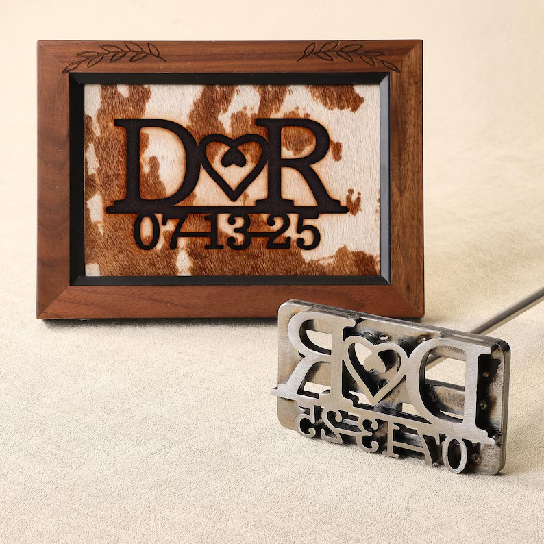 Custom Date Branding Iron for Special Occasions, Hot Branding Iron for Wood or Leather, Branding Iron for Newlywed Gifts, Country Wedding