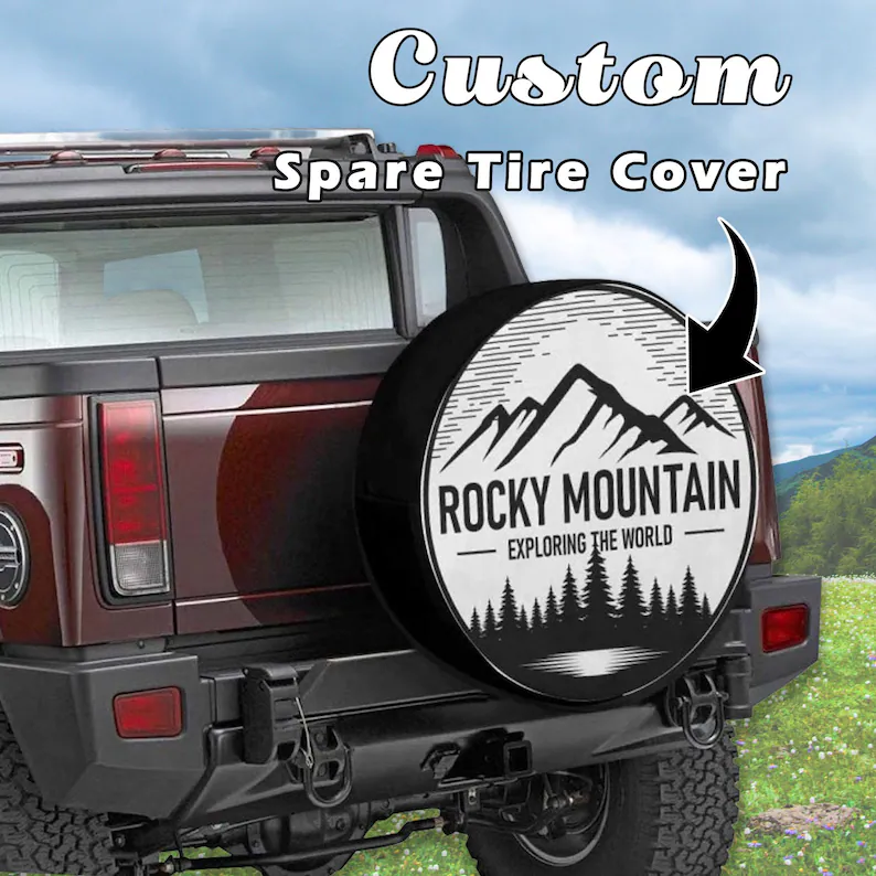 Custom Design Spare Tire Cover: Personalized Wheel Cover for Jeep, RV, SUV
