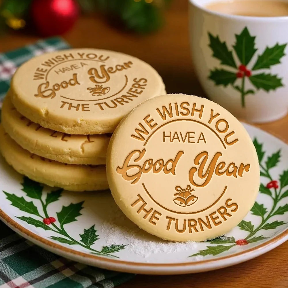 Personalized Family Name We Wish You Have A Good Year Cookie Stamp