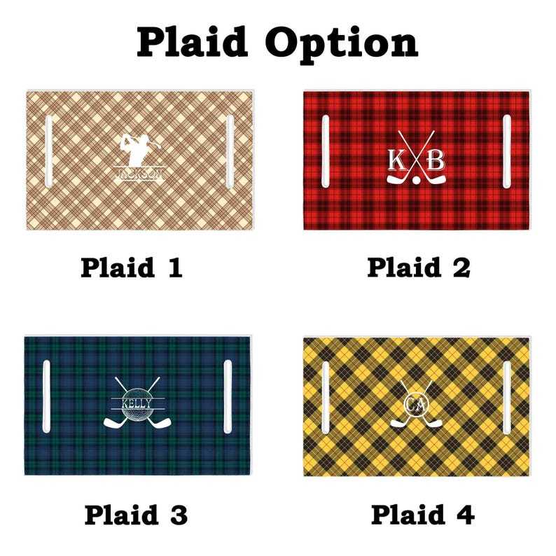 Personalized Golf Seat Cover | Custom Plaid Breathable Cart Cover | Golf Accessory Birthday Gift for Men, Grandpa,Players, Coaches