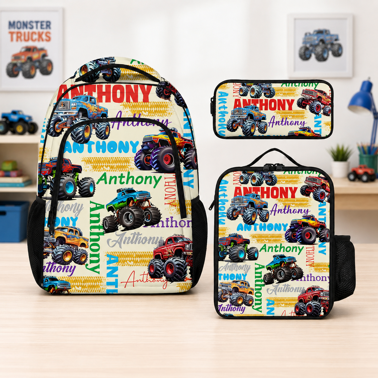 Personalized Truck Custom Name Backpack