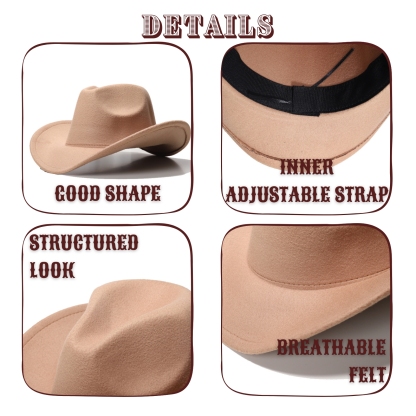 Personalized Toddler Cowboy Hat, Custom Western Hat for Kid Ages 4-8, Leather Hatband Cowgirl Hats for Girls Boys