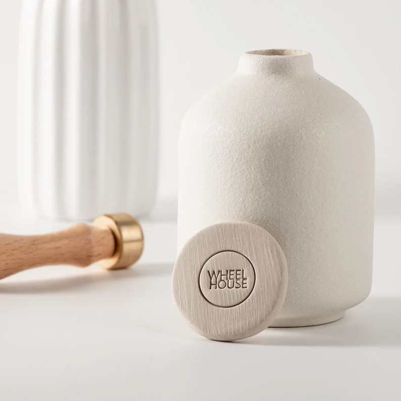 Custom Clay Stamp with Your Name, Personalized Pottery Stamp, Clay Signature, Custom Stamp for Pottery