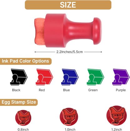 Custom Egg Stamp with Ink Pad ,Personalized for Chicken or Duck Eggs
