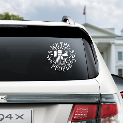 We the People 1776 Skull American Flag Car Window Decal Sticker HA75 898970