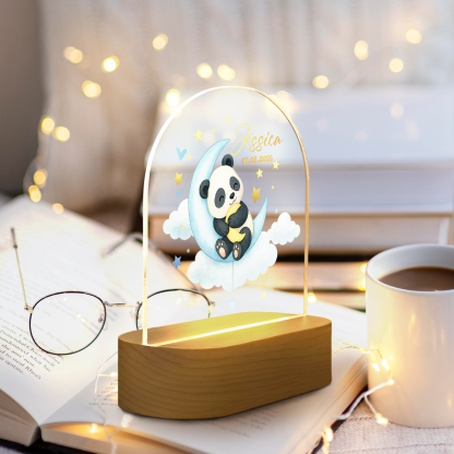 Custom Panda LED Night Light – Soft Blue Glow for Kids Room