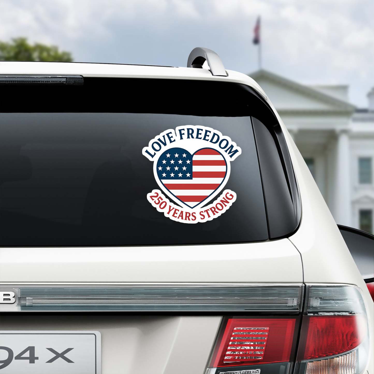 Love Freedom - 250 Years Strong Car Window Decal Sticker LM32 895827