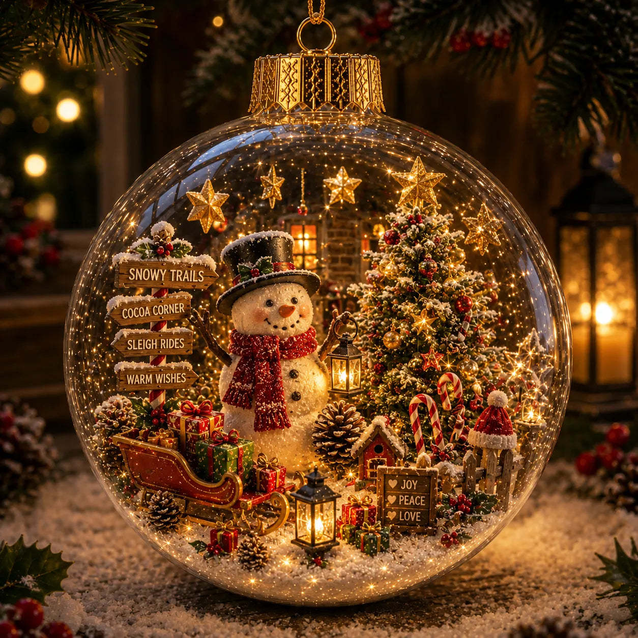 🎄Light-Up Christmas Story Globe Ornament | Magical Mini Holiday World
