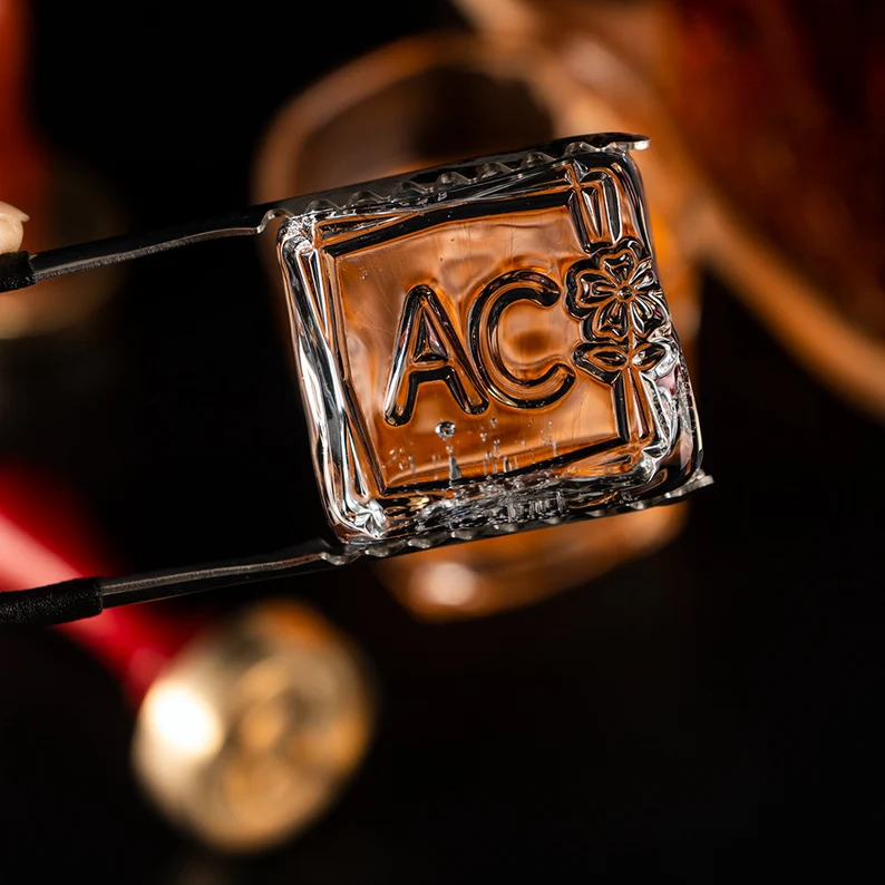 Personalized Ice Cube Stamp: Custom Logo Brass Stamp for Cocktails & Whisky Lover