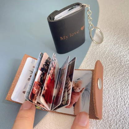 Mini Photo Album Keychain, Memorial Photo Keychain, Handmade Gift, Fathers Day Gift, Drive Safe, Birthday Christmas Gift for Her/Him