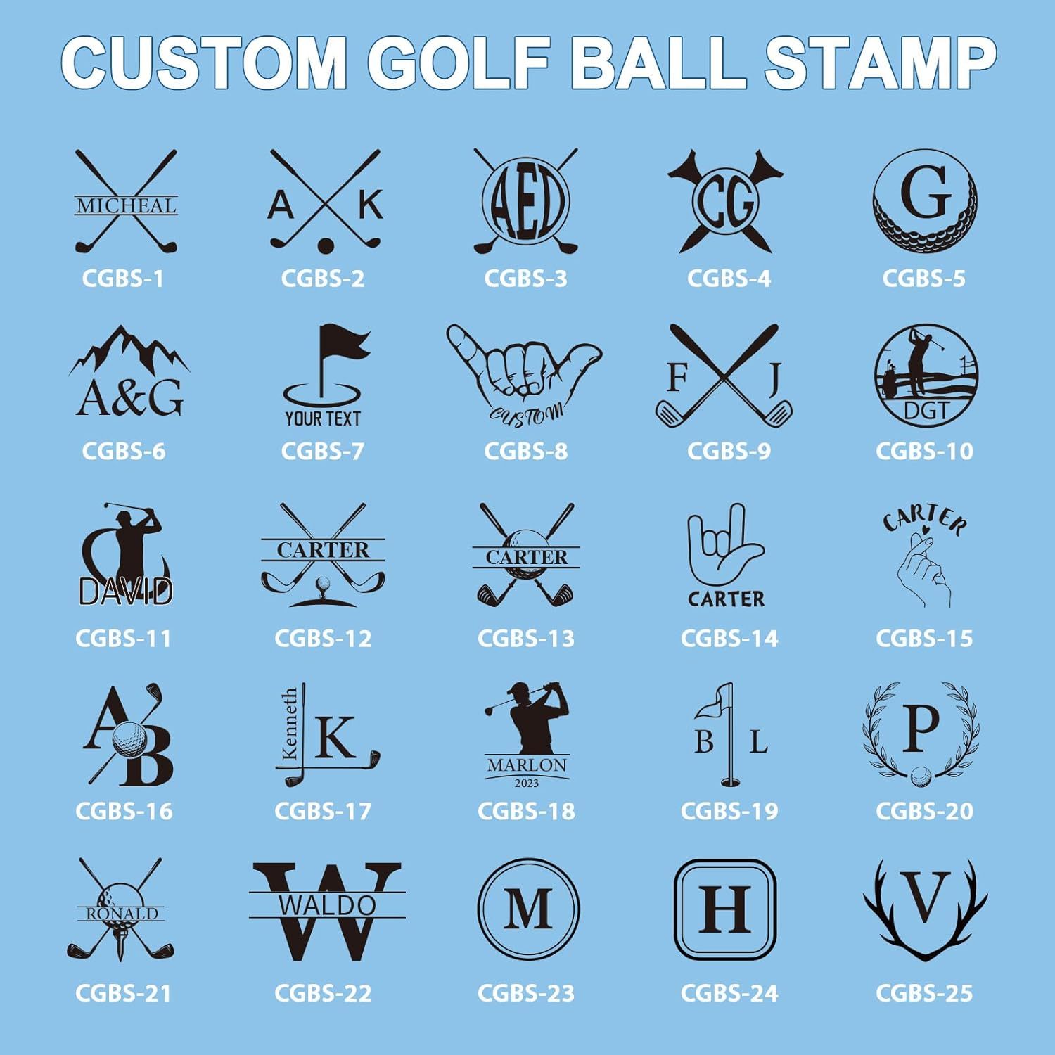 Custom Golf Ball Stamp/Monogram Golf Ball Stamp, Personalized Ball Stamp, Golf Accessories/Ink Ball Stamp,Gift for Golfer/Golfer Sport Gift