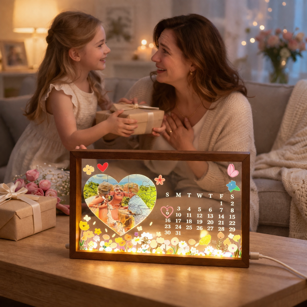 Personalized Light Up Frame for Mom, Custom LED Photo Box, Mother’s Day Gift for Mom from Daughter, Birthday Gift, Family Keepsake Decor