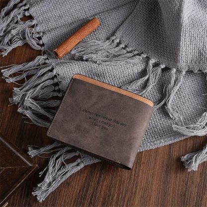 Custom Wallets for Men, Personalized Photo Wallets for Fathers Day, Personalized Gifts Engraved Wallets for Boyfriend Husband Dad Men Him