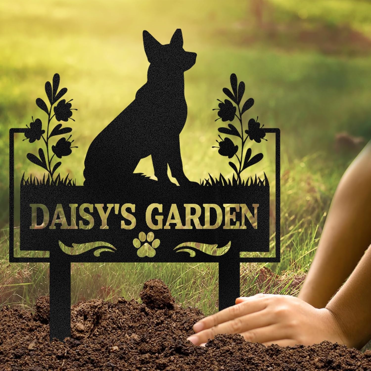 Personalized Pet Memorial Garden Stake, Custom Cat Headstone for Outdoor Decor | Memorial Plaque for Lost Pets-MetalsignX