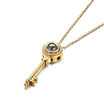Photo Projection Necklace Personalized Picture Inside Pendant Keepsake Jewelry Trendy Best Friend Gift