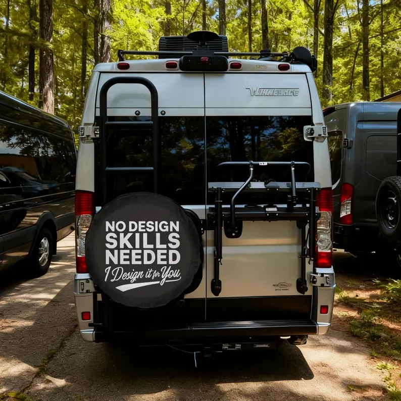 Custom RV Spare Tire Cover Full Color Personalized Wheel Cover For Camper Trailer Jeep Bronco SUV Your Photo Logo or Text I Design For You