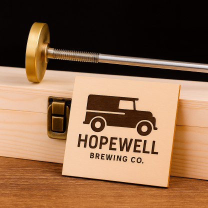 Personalized Wood Burning Stamp For Wood And Leather, Custom Branding Iron With Logo Design