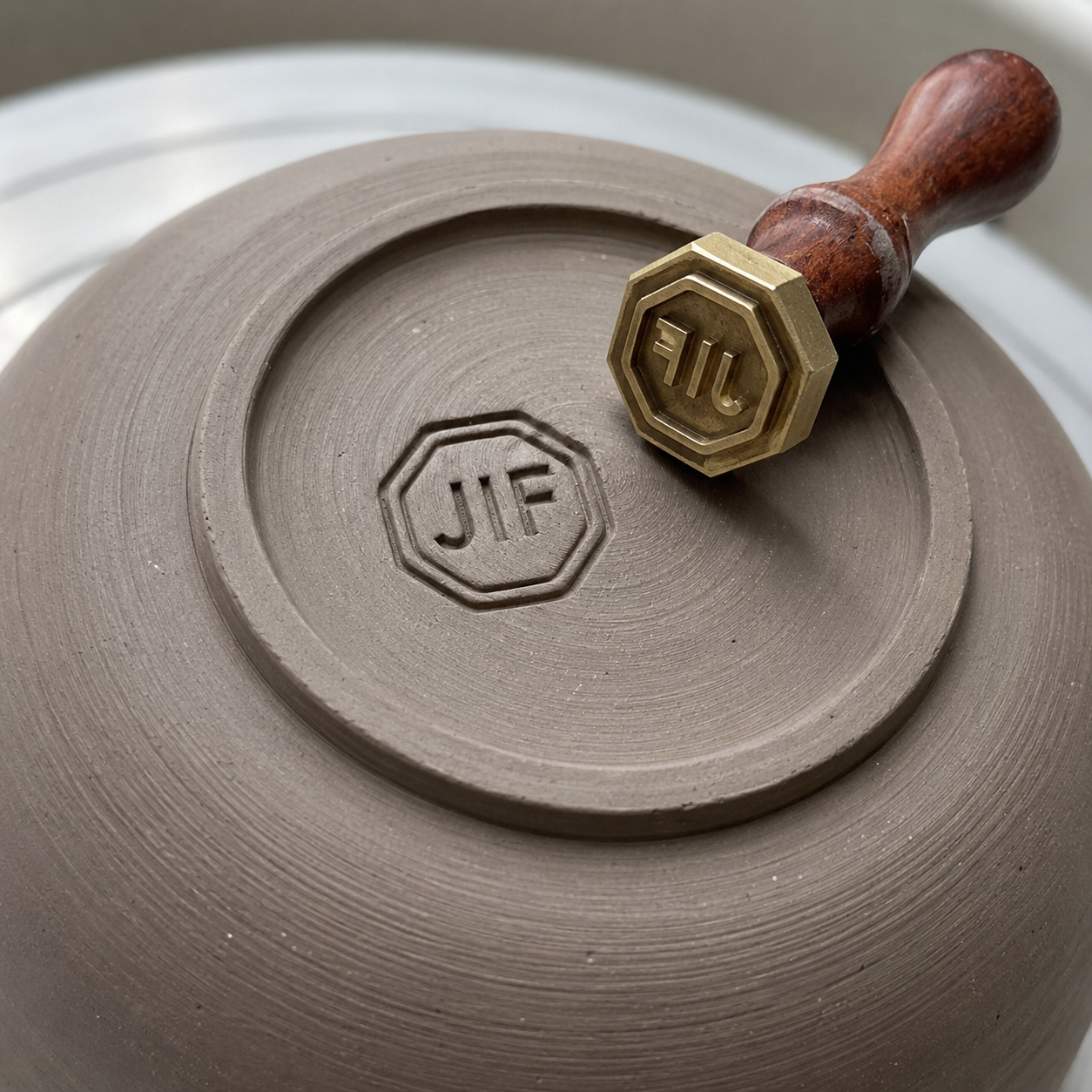 Personalized Pottery Stamp for Potters, Custom Clay Stamp with Logo or Name, Durable Brass for Soap and Clay