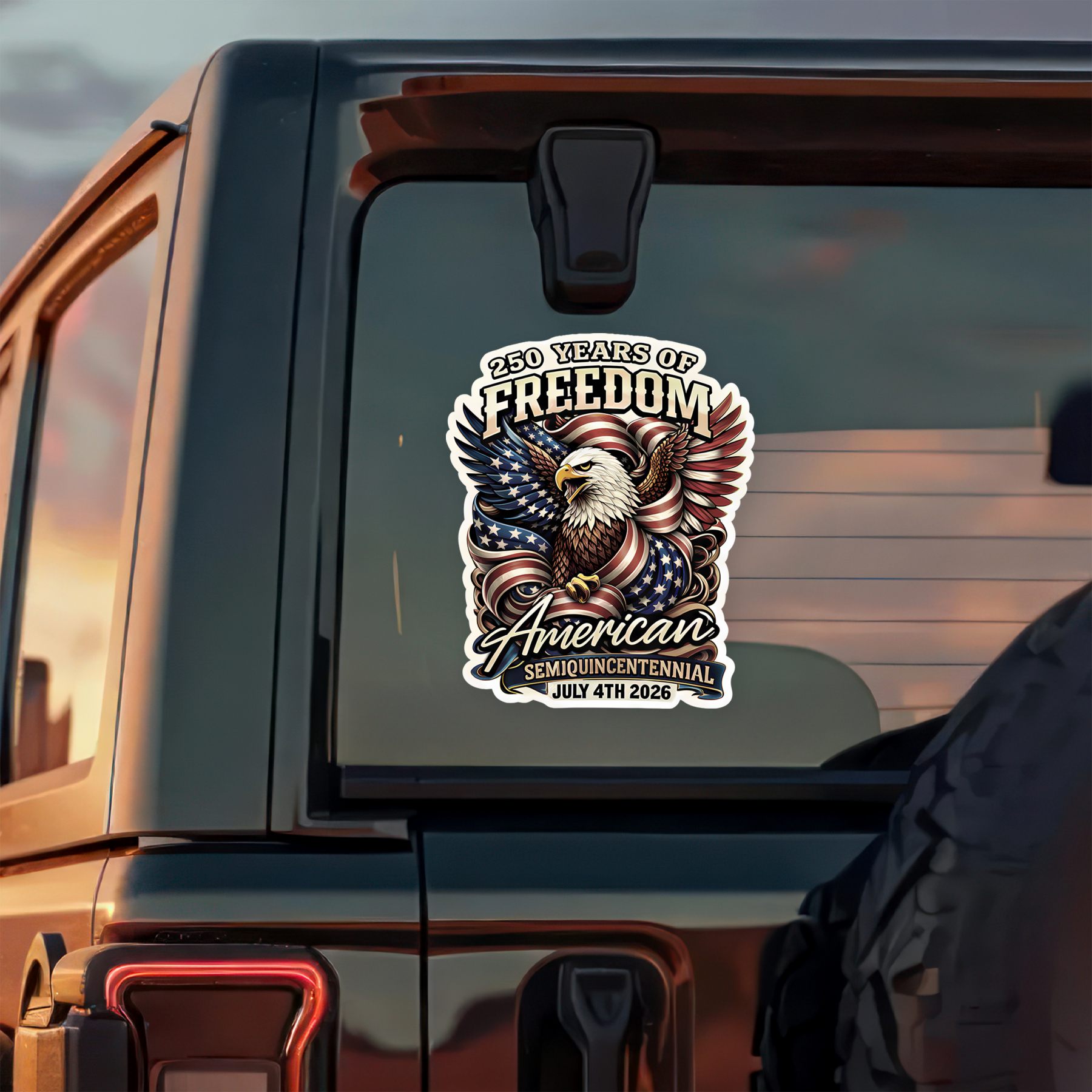 250 Years Of Freedom America Semiquincentennia Car Window Decal Sticker TH10 898885