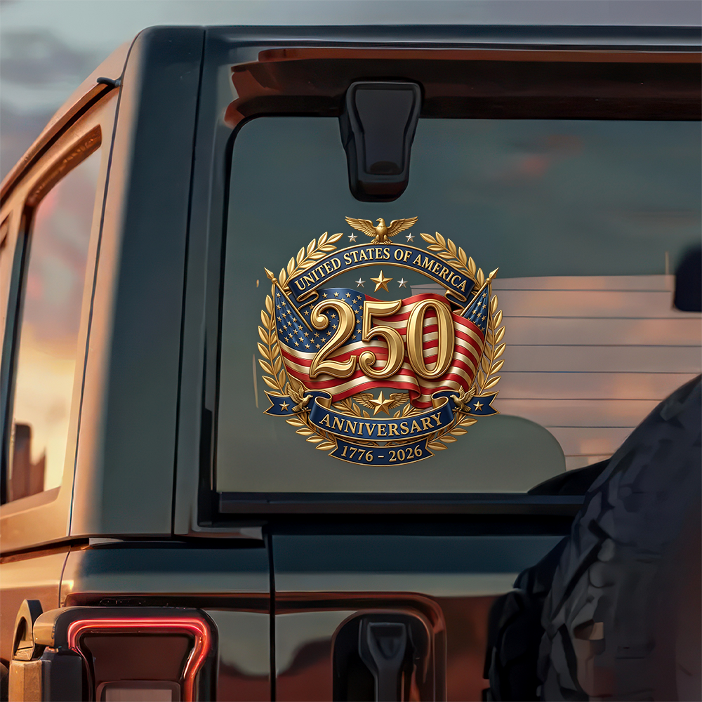 250th Anniversary USA Patriotic Semiquincentennial Car Window Decal Sticker HA75 920666