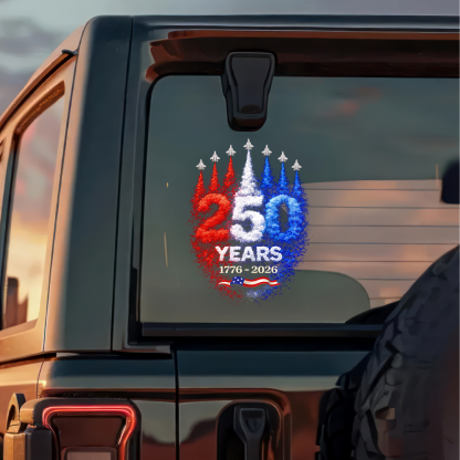 USA 250th Anniversary Rocket – America Rising Freedom Patriotic Car Window Decal Sticker LM32 899379