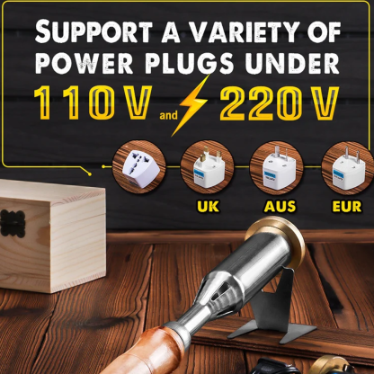 Personalized Branding Iron with Custom Logo, Electric or Manual Options – Ideal for Wood Crafting, DIY Gifts and Workshops