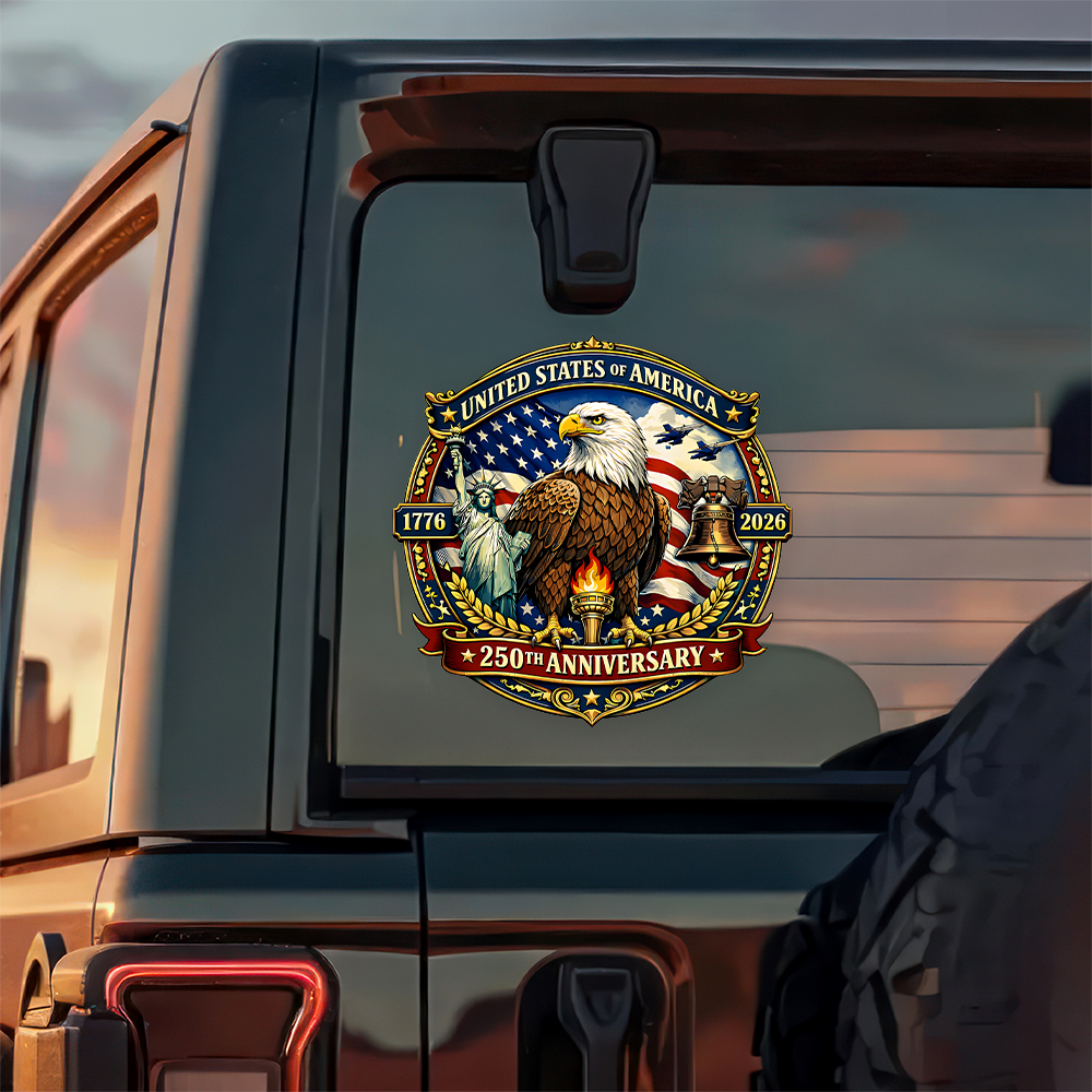 United States of America 1776–2026 250th Anniversary Car Window Decal Sticker HA75 920668